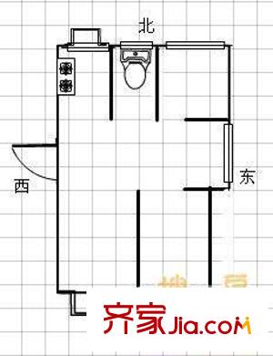 中山西苑景泰里戶型圖1 2室1廳1衛(wèi)1廚