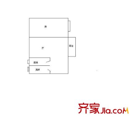 东越雅居户型图1室1厅 户型图 1室1厅1卫1厨
