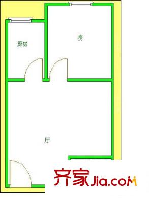 乐居苑户型图1室1厅户型图 1室1厅1卫1厨