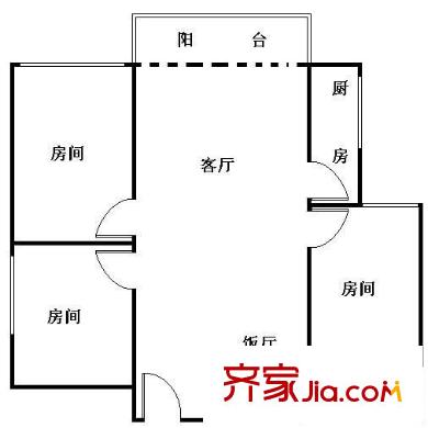 白云路小区 3室 户型图