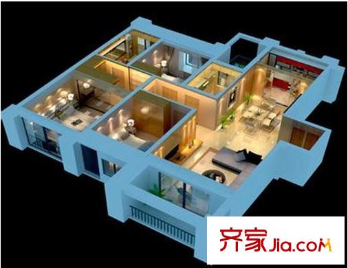 世紀虹戶型圖四室兩廳 4室2廳1衛(wèi)1廚