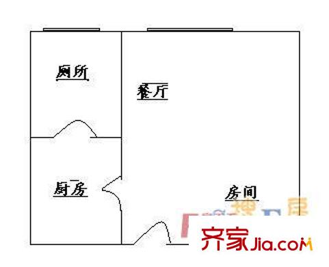 环宇花园文景阁户型图1室1厅 户型图 1室1厅1卫1厨