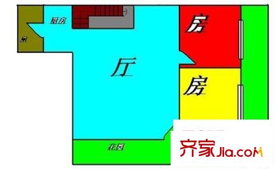 龟岗大马路小区户型图2室 户型图 2室1厅1卫1厨