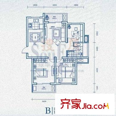 翠柏二里 2室 戶型圖