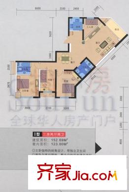 同方杰座戶型圖3室2廳2衛(wèi)1廚