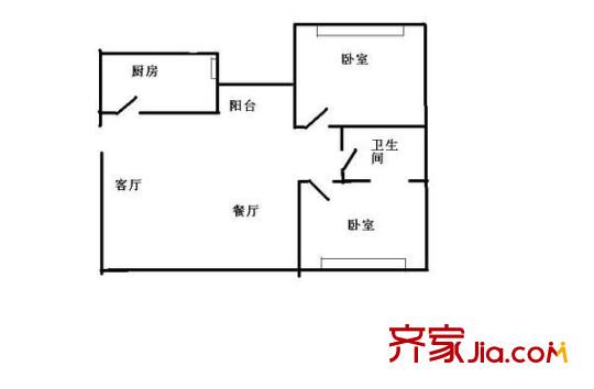 丽景台 2室 户型图