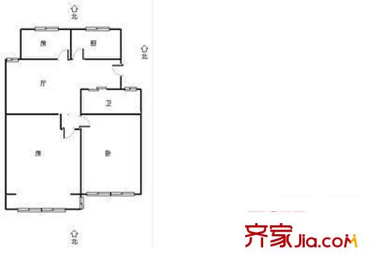 錢東社區(qū)戶型圖錢東小區(qū) 2室 戶型圖 2室1廳1衛(wèi)1廚
