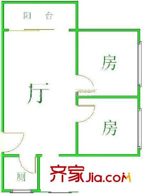 罗马假日户型图2室1厅户型图 2室1厅1卫1厨