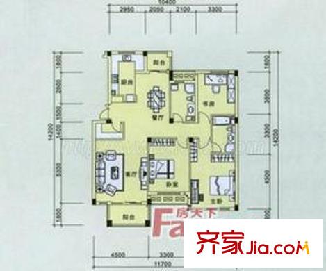綠城桂花園戶型圖綠城?桂花園2室2廳2衛(wèi) 2室2廳2衛(wèi)1廚