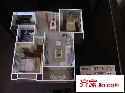 銀億海尚廣場(chǎng)戶型圖A1戶型模型 