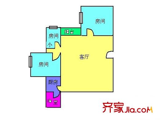 康丽居户型图2室2厅 户型图 3室1厅1卫1厨