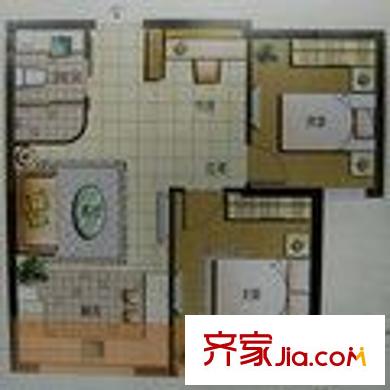 都市華庭 2室1廳1衛(wèi)1廚 戶型圖