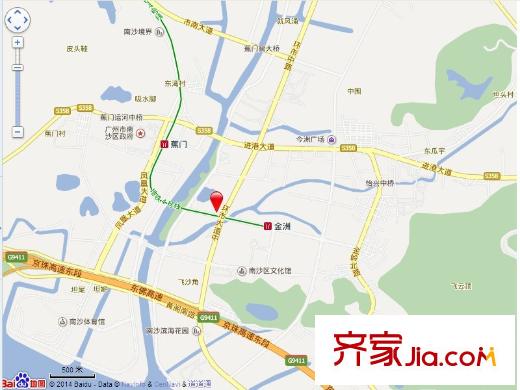 广州南沙万达广场交通图
