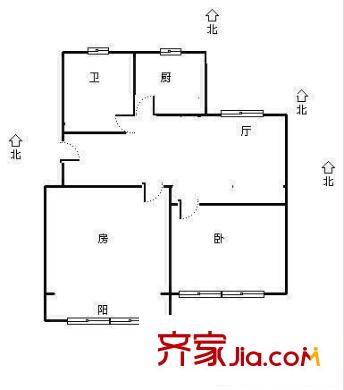 勝豐小區(qū) 2室 戶型圖