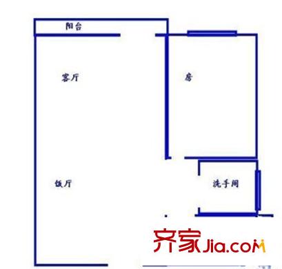 隆德大厦户型图1室2厅 户型图 1室2厅1卫1厨