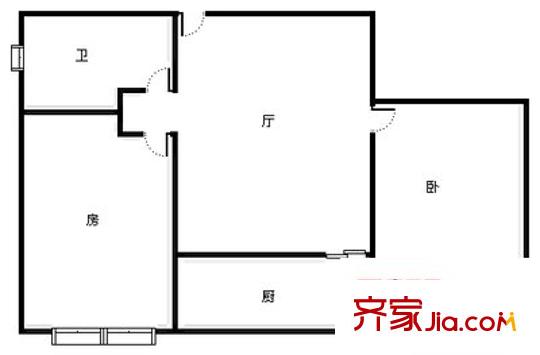 淘金大厦 2室 户型图