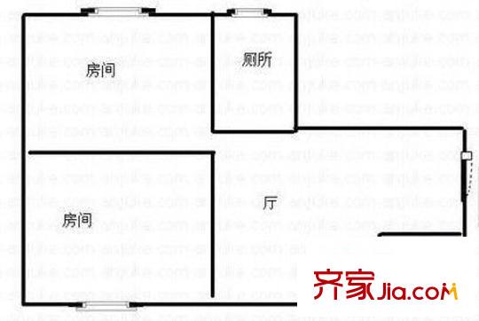 春園小區(qū) 2室 戶型圖