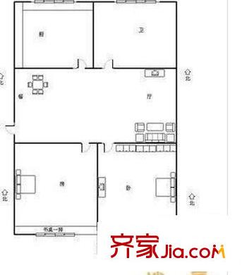 春園小區(qū) 2室 戶型圖