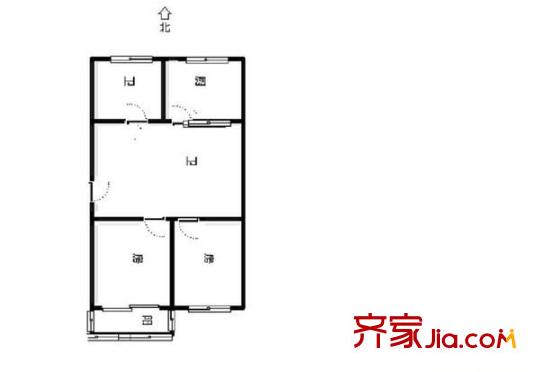 甬興新村 2室1廳1衛(wèi)1廚 戶型圖