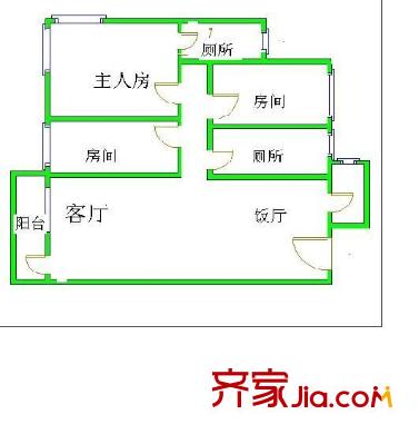 润汇大厦 3室 户型图