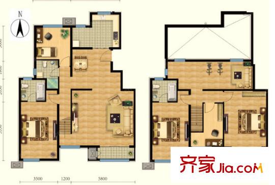 陽光嘉園戶型圖五室 