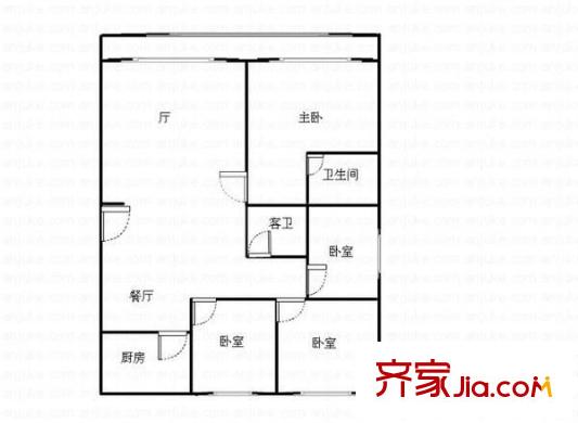 泗港小區(qū) 4室2廳2衛(wèi)1廚 戶型圖