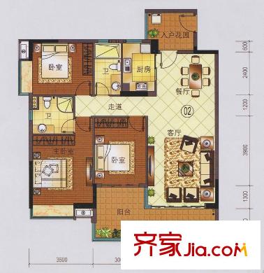 珠光南沙御景户型图珠江南沙御景9栋02单位 3室2厅2卫1厨