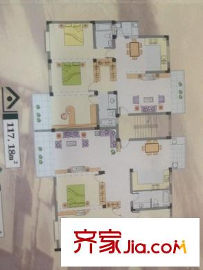 安居幸福苑4室3廳4衛(wèi)戶型圖