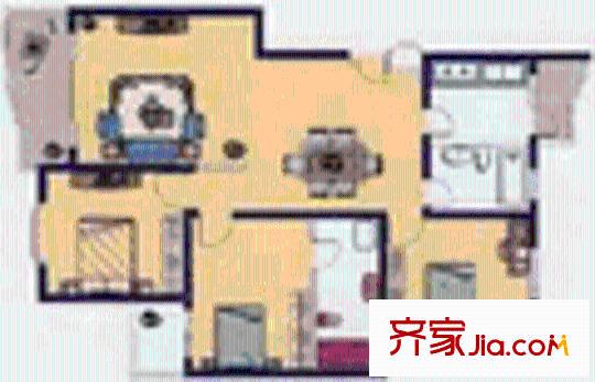 江南春曉戶型圖戶型圖 3室2廳2衛(wèi)1廚