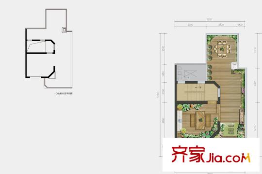 萬科城臺墅三層戶型圖 4室2廳3衛(wèi)1廚