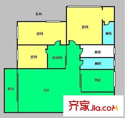 房建大厦 4室 户型图