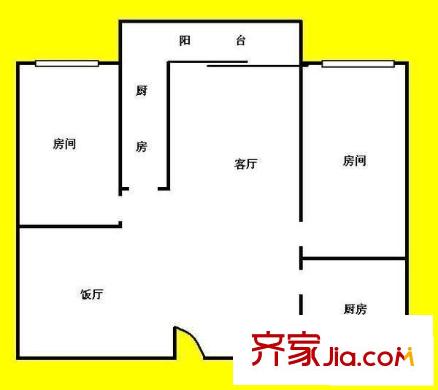 房建大厦 2室 户型图