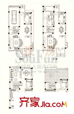 洪都花園戶型圖5室4廳 5室4廳2衛(wèi)2廚
