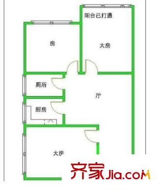 浪琴居 3室 户型图
