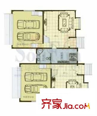 水尚闌珊戶型圖E戶型 2室2廳1衛(wèi)