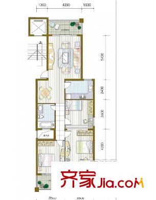 雅戈?duì)枛|湖花園三期 3室1廳1衛(wèi)1廚 戶型圖