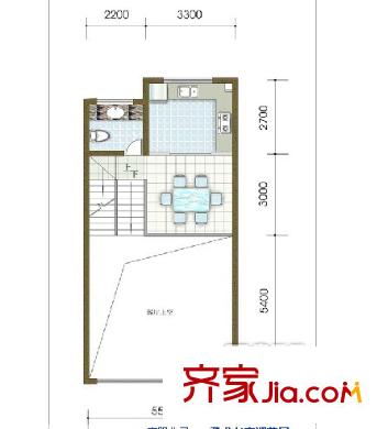 雅戈?duì)枛|湖花園三期 1室1廳1衛(wèi)1廚 戶型圖