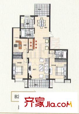 芝蘭新城戶型圖3室2廳 3室2廳1衛(wèi)1廚