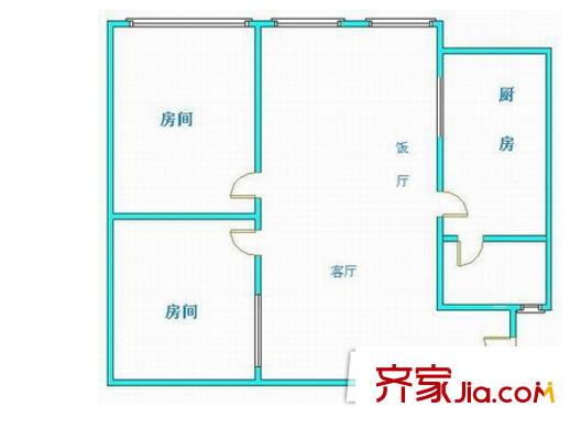 逸嘉新園戶型圖兩室 