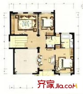 奧克斯盛世天城 2室1廳1衛(wèi)1廚 戶型圖