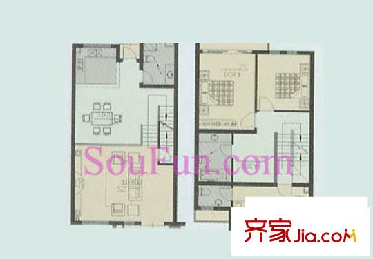 格蘭云天戶型圖3室2廳 3室2廳3衛(wèi)1廚