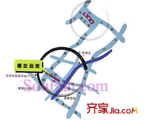 格蘭云天交通圖