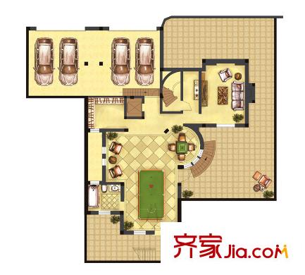 興潤(rùn)桃源府邸戶型圖B戶型地下室 