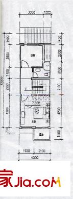 錢湖灣 1室1廳1衛(wèi)1廚 戶型圖