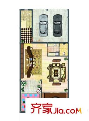 亞隆它山郡戶型圖L地下一層北 4室3廳6衛(wèi)1廚