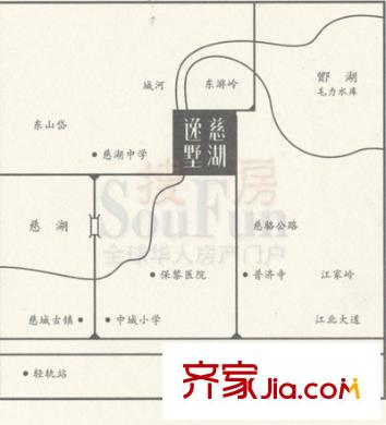 慈湖逸墅交通圖