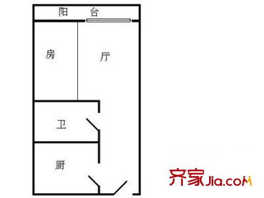 革新路小区户型图1室1厅户型图 1室1厅1卫1厨