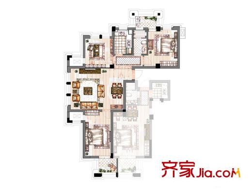 維科上院姚江府高層DC戶型 3室2廳1衛(wèi)1廚