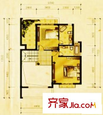 BOBO城戶型圖F戶型-二樓 2室2衛(wèi)