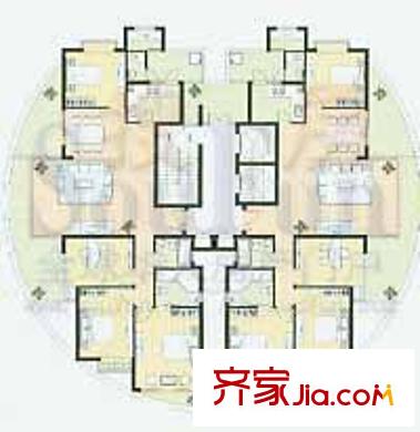 天水家園戶型圖A戶型 2室1廳1衛(wèi)1廚